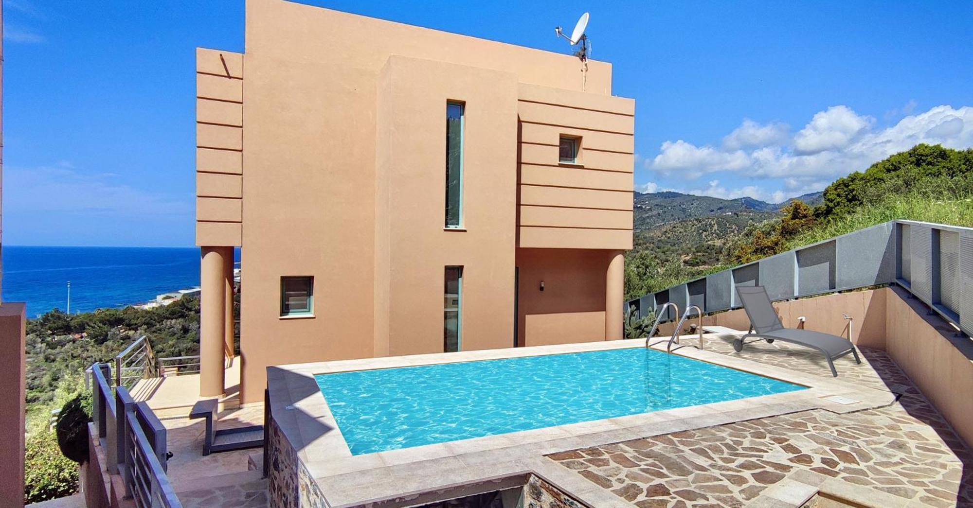 Ouzo Panoramic Houses 1, With Private Pool Plomari Exteriér fotografie