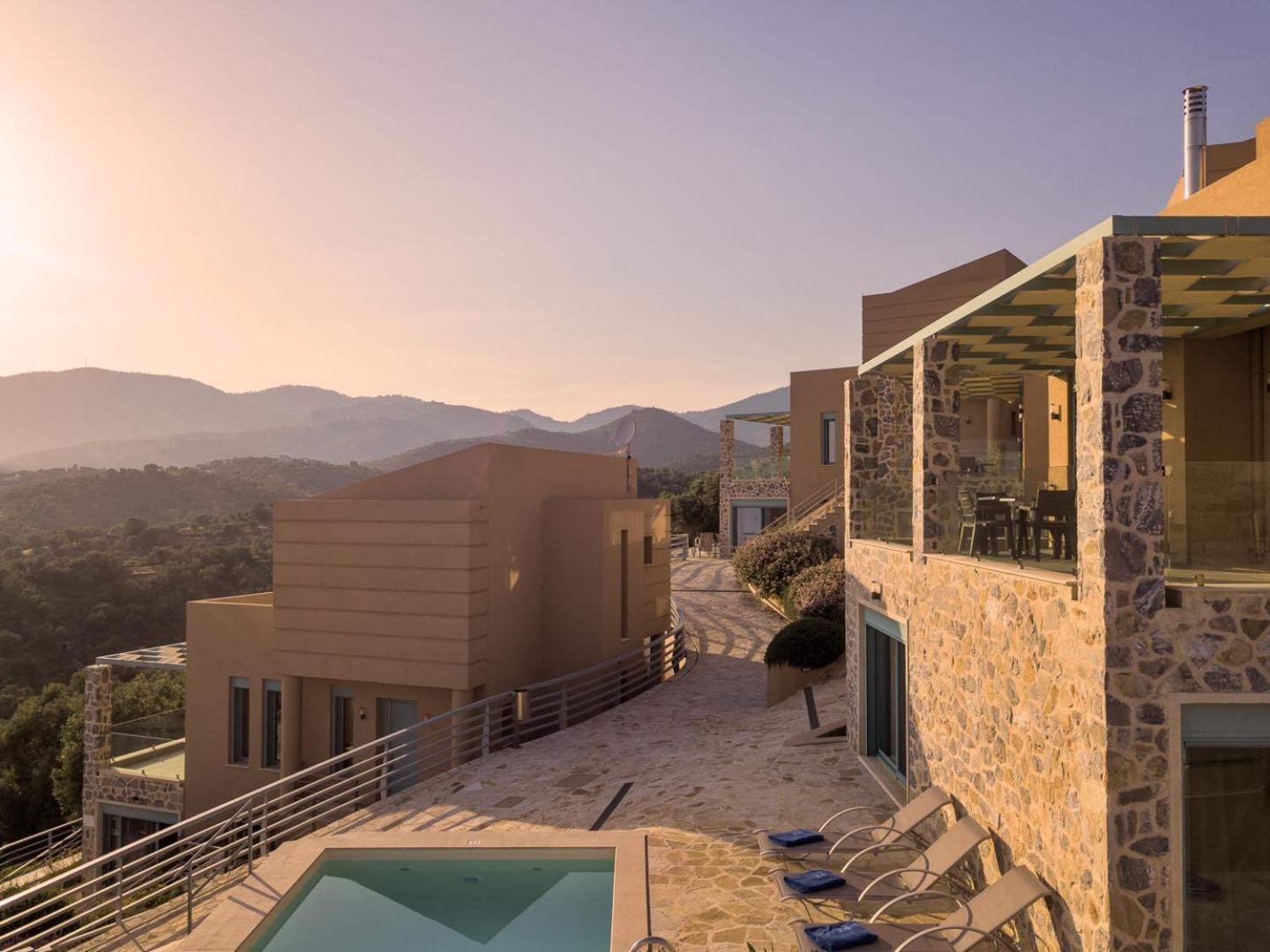 Ouzo Panoramic Houses 1, With Private Pool Plomari Exteriér fotografie